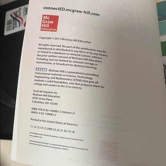 Florida Math Textbook Course 1 Volume 2 - Picture 4 of 6